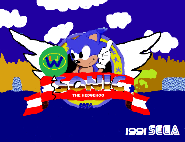 Sonic 1 (1991) logo by goldchild1 on DeviantArt