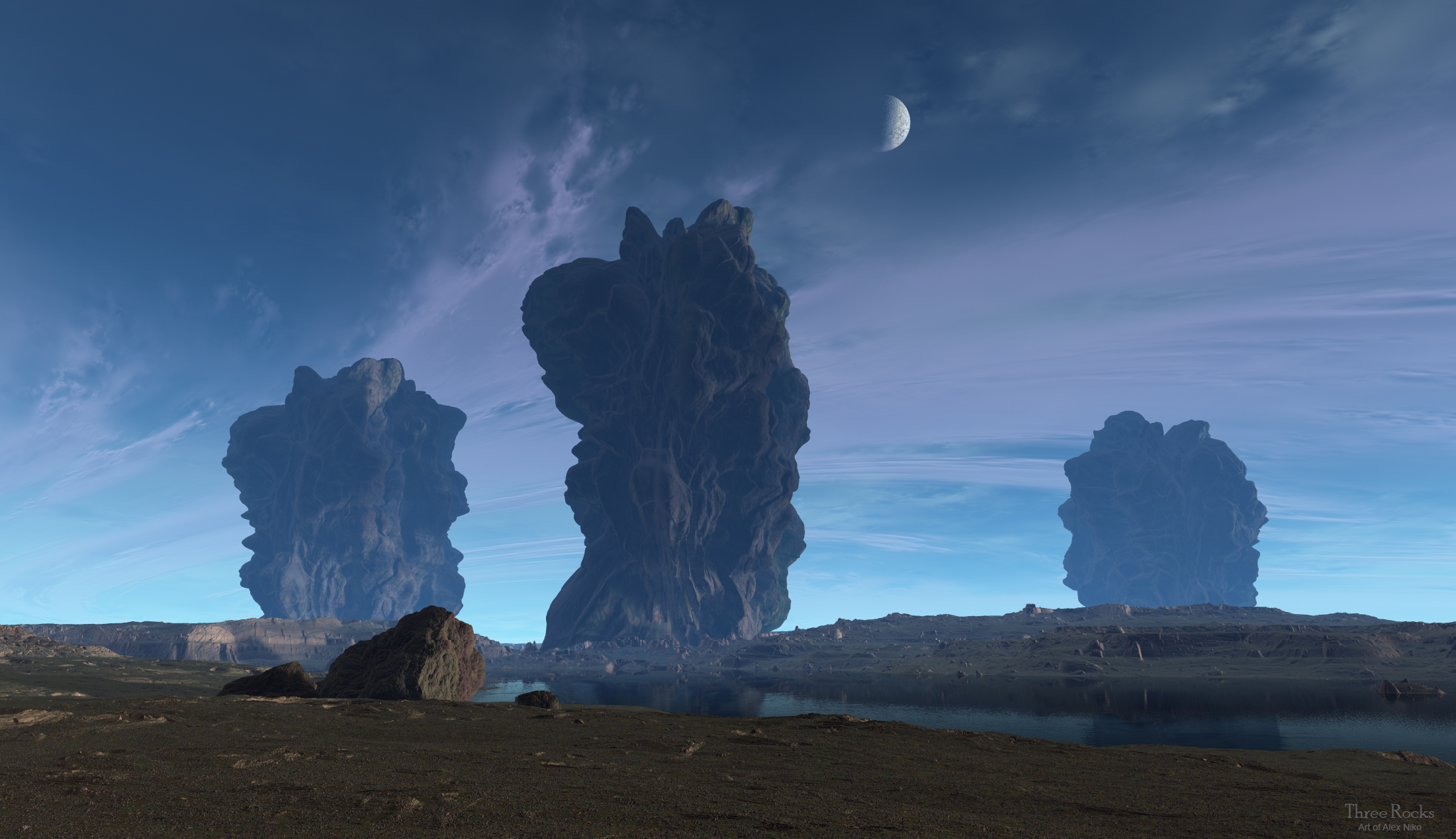Three Rocks by AlexNIKO on DeviantArt