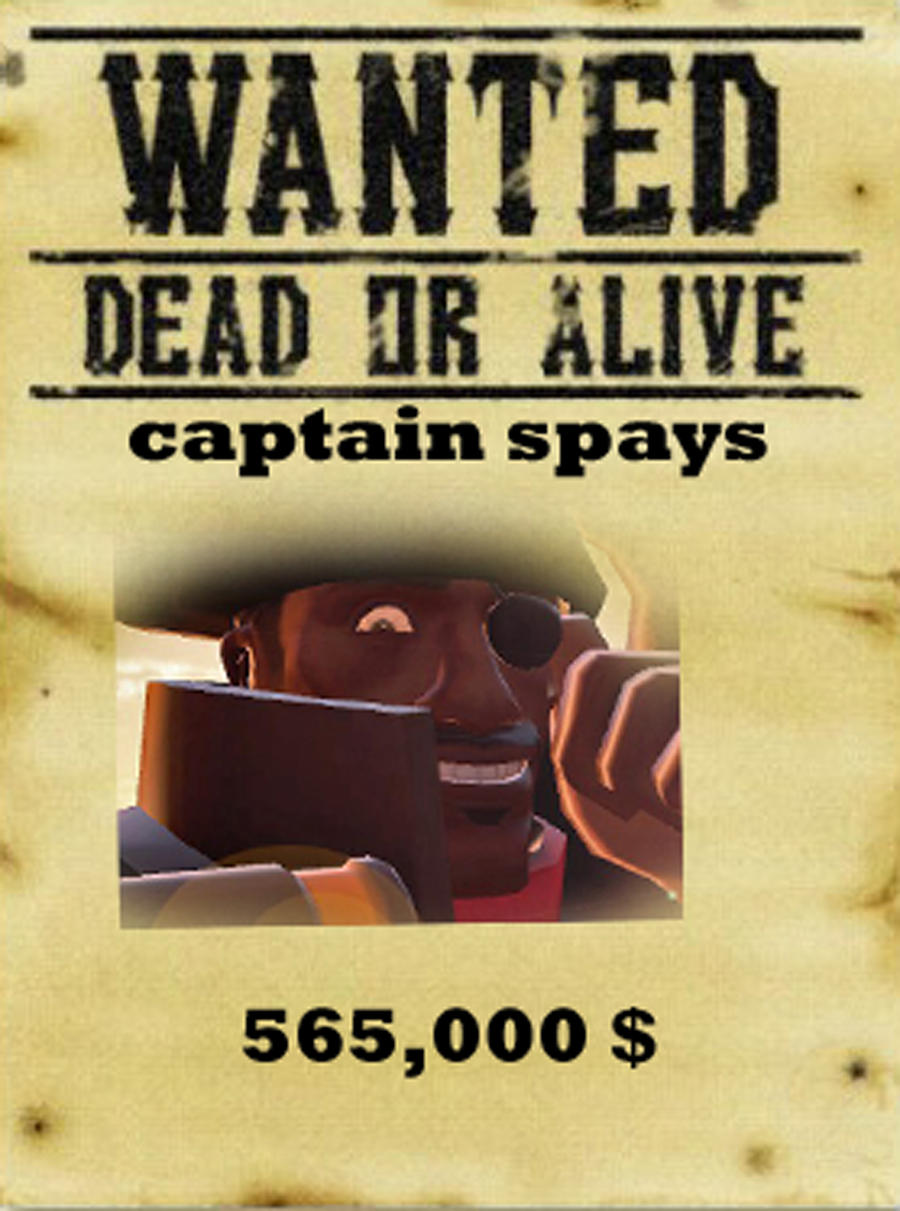 captain spays wanted poster. (test)