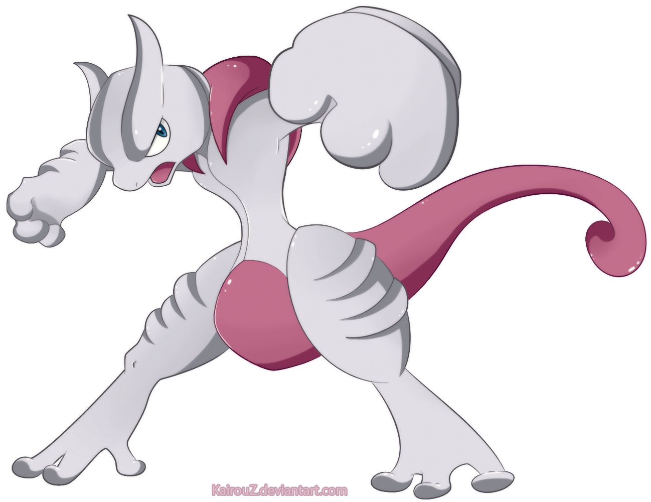 Mega Mewtwo Y and Mega Mew by icaro382 on DeviantArt