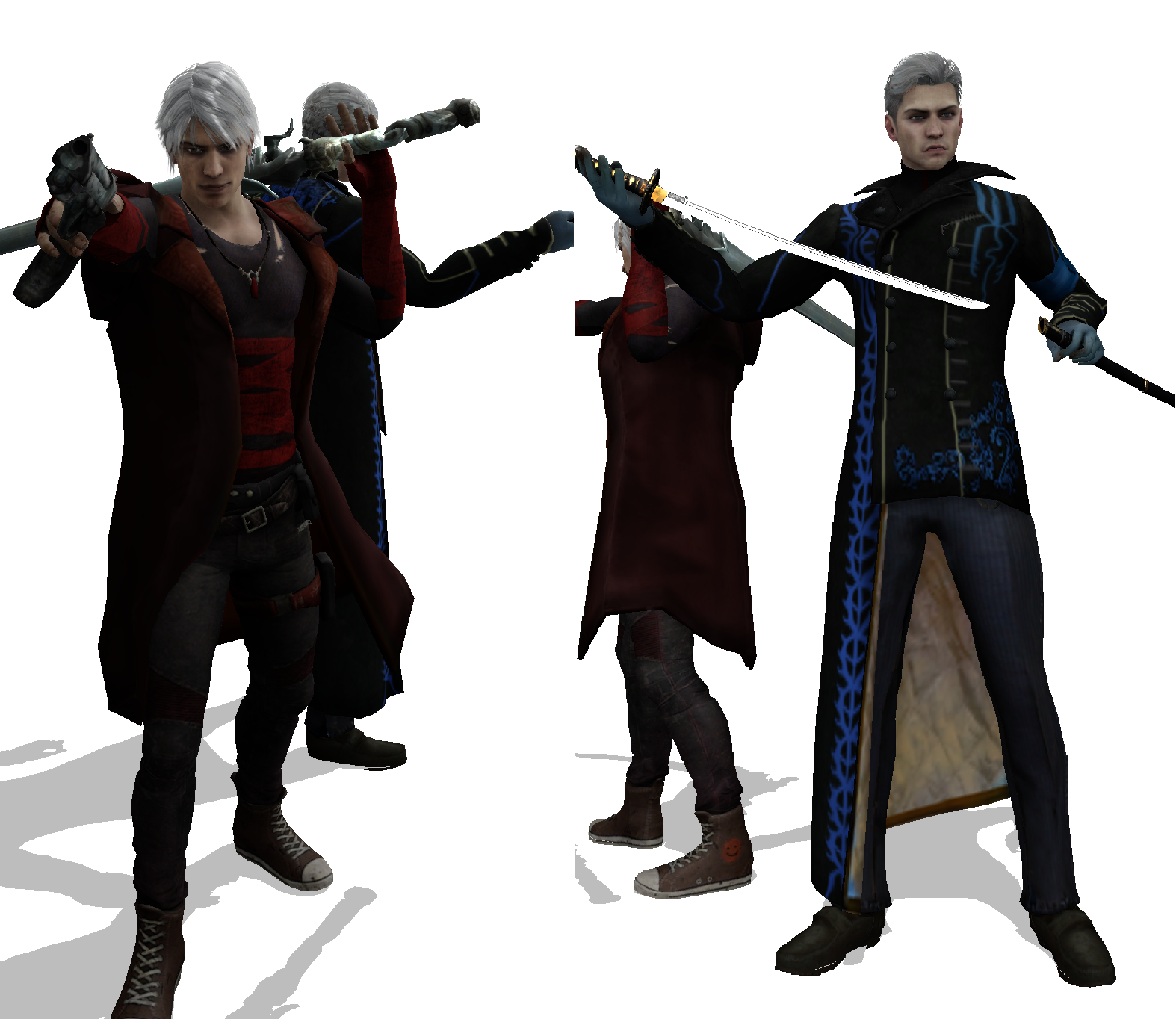 Проводники данте. Вергилий и Данте DMC 2013. Вергилий Devil May Cry 2013 концепт. Данте Devil May Cry 2. Данте Вергилий и Неро.