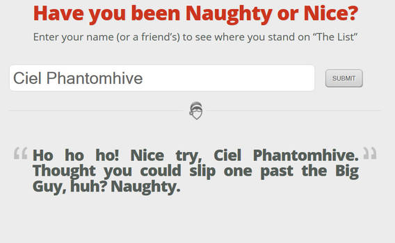 Naughty or nice (Ciel Phantomhive)