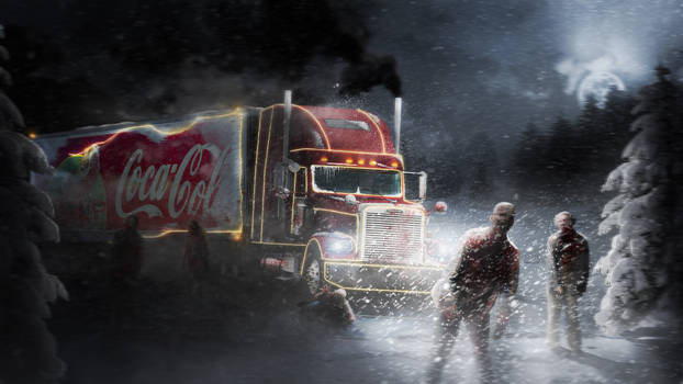 Christmas truck in zombie apocalypse