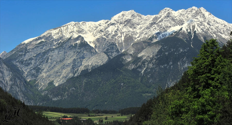 snowy alps just under the nose