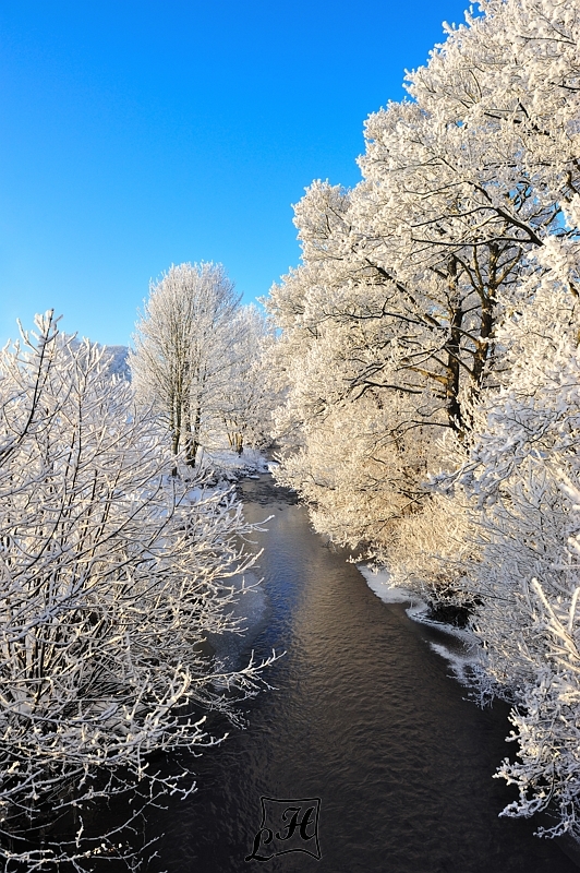 when the sky hugs the snow