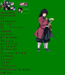 Giyu Tomioka JUS - Sprite Sheet by PedronickMugen