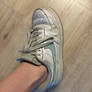 My girlfriend and smelly sneakers without socks