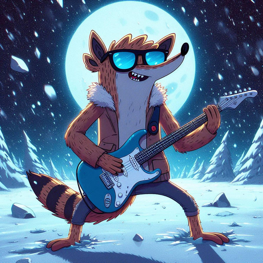 Rigby Martian Rock Star (Chrismas Style) by Beemo547 on DeviantArt