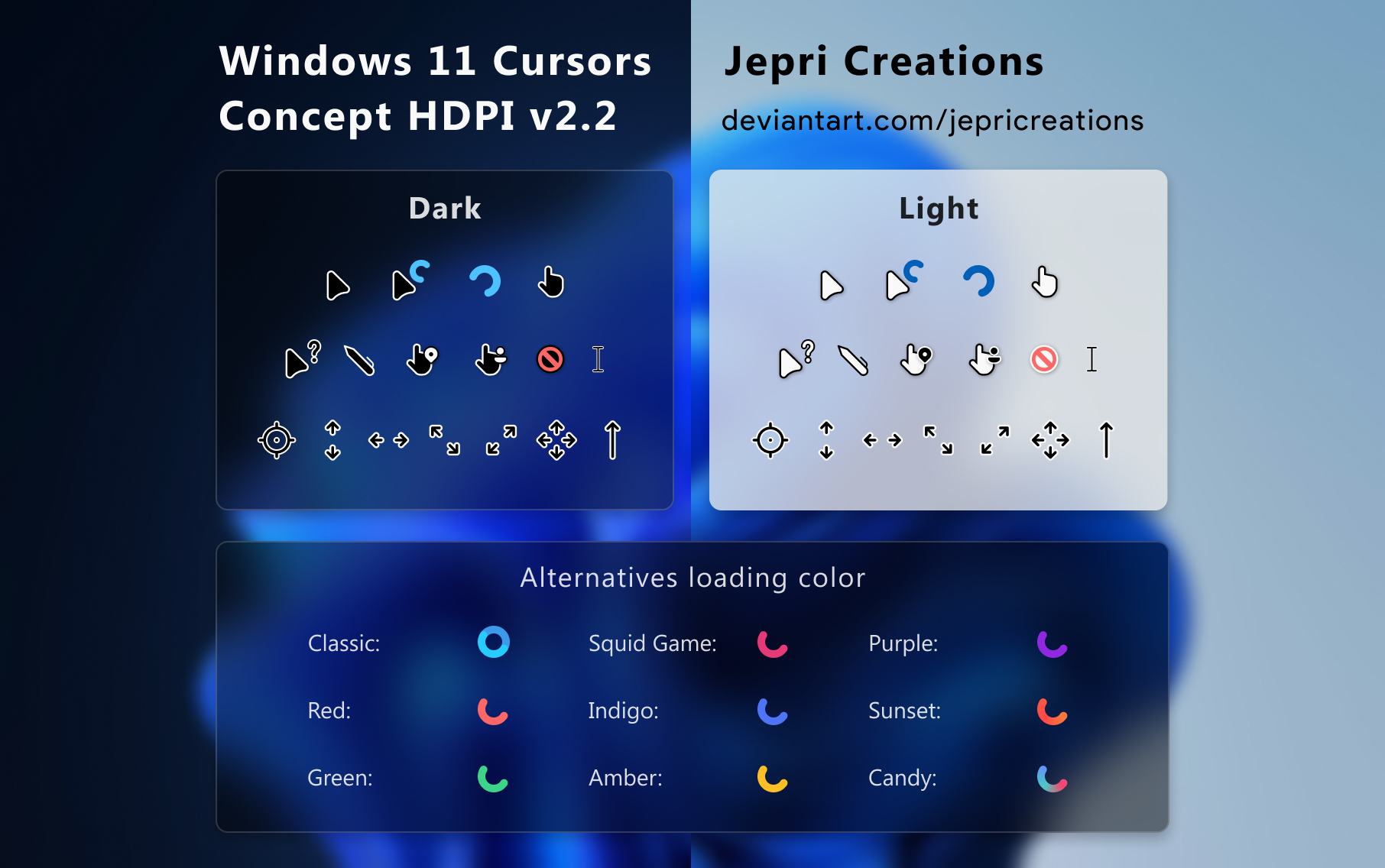 Windows 11 Cursors Concept HDPI v2.2 by jepriCreations on DeviantArt