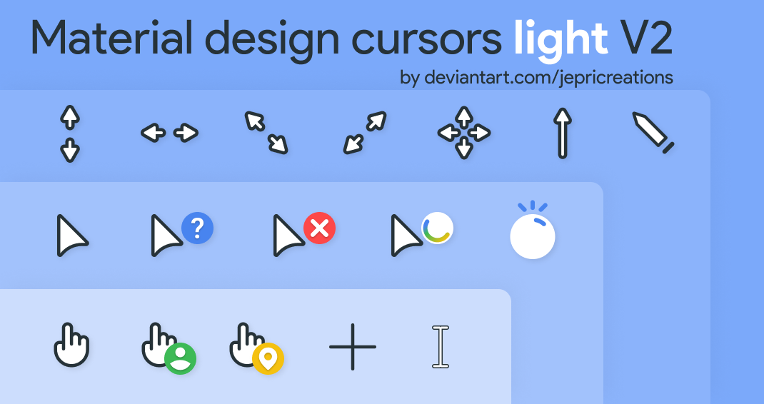 Windows Material Design Cursor V2 Light by jepriCreations on DeviantArt
