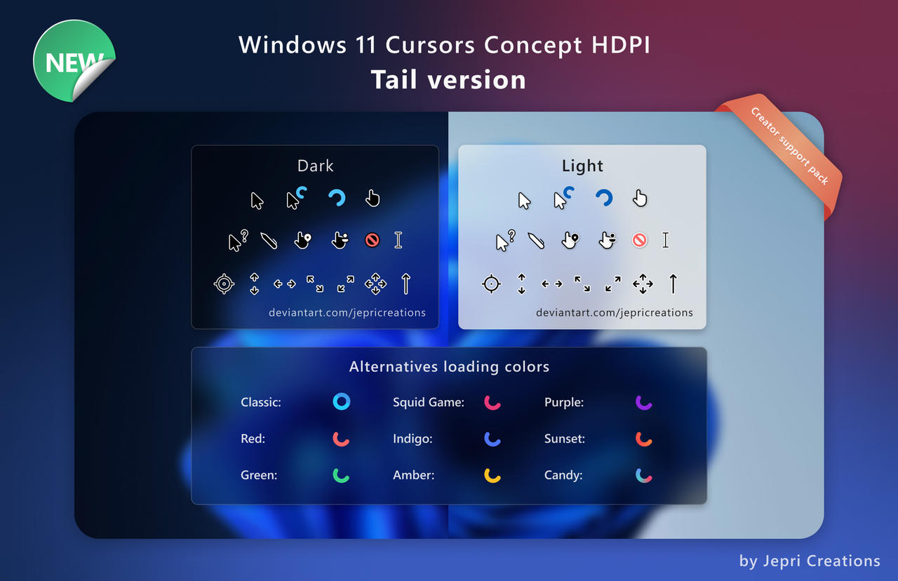 Windows 11 Hdpi Tail Cursor Concept by jepriCreations on DeviantArt