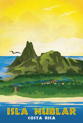 Isla Nublar Retro Jurassic Park Travel Poster
