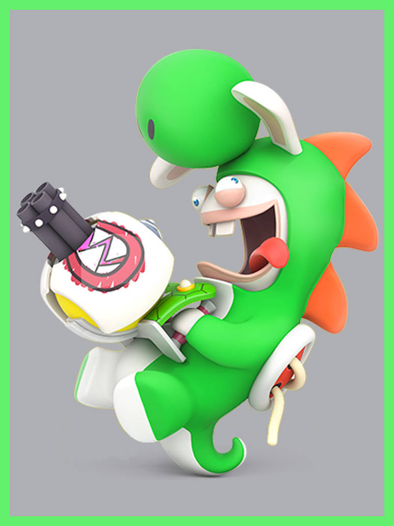 Yoshi Reeds Rabbid Yoshi by Westwood69 on DeviantArt