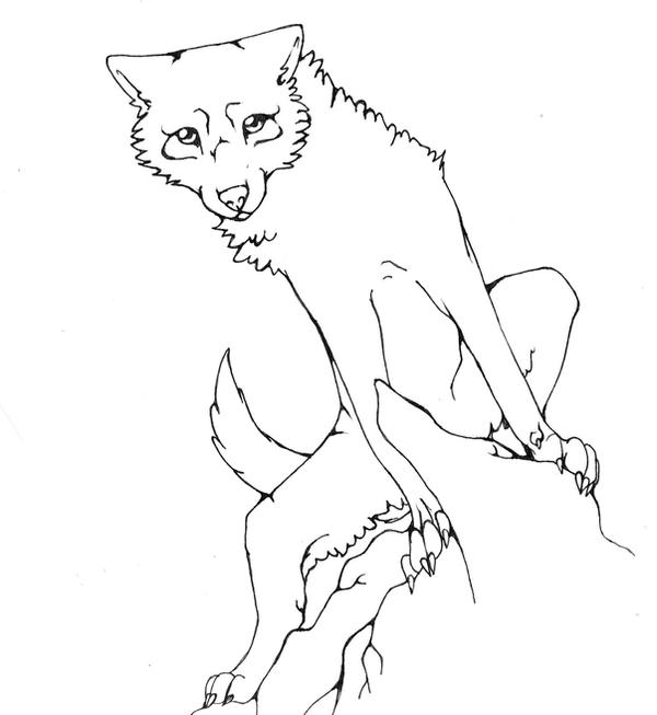 Basic Wolf Lineart Wolf Lineart by Kel-Del on DeviantArt
