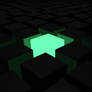 Blender Render Boxes Green