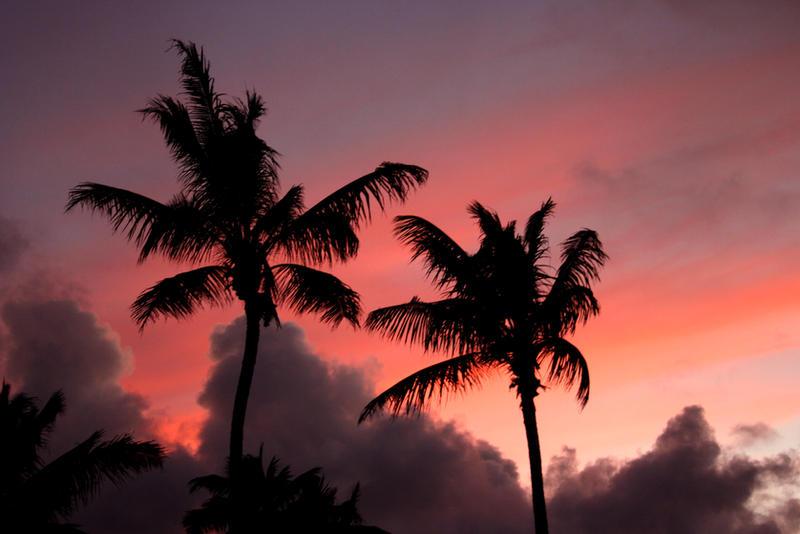 Sunset over Kailua