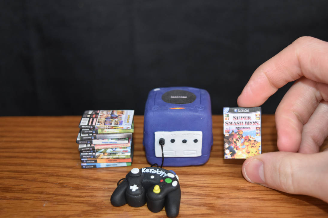 Miniature Gamecube, Controller, + Games Clay by kerobyx on DeviantArt
