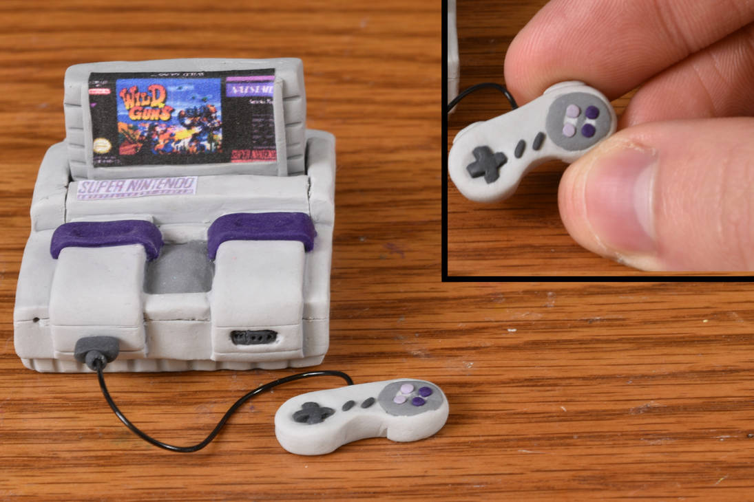 Tutorial - Miniature Super Nintendo System - Clay by kerobyx