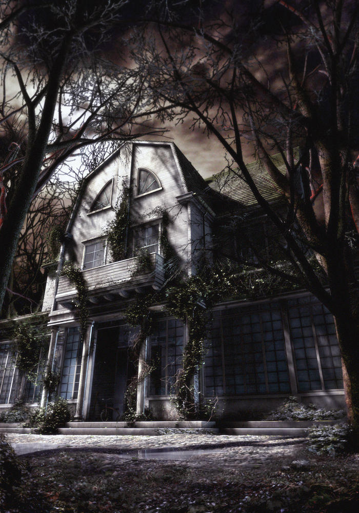 Scary place. Ужас Амитивилля призрак. Дом с привидениями Амитивилль. Проклятый дом Амитивилль. Дом ужасов – "дом ужасов VII".