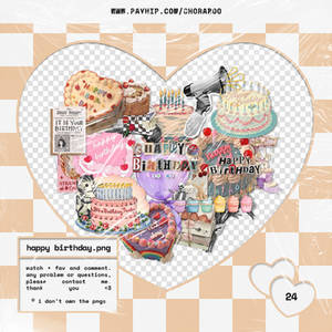 happy birthday png pack