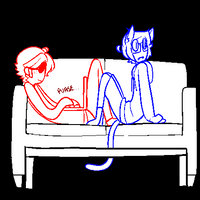 Transparent John!Kitty and Dave  -Gif! Click It!-