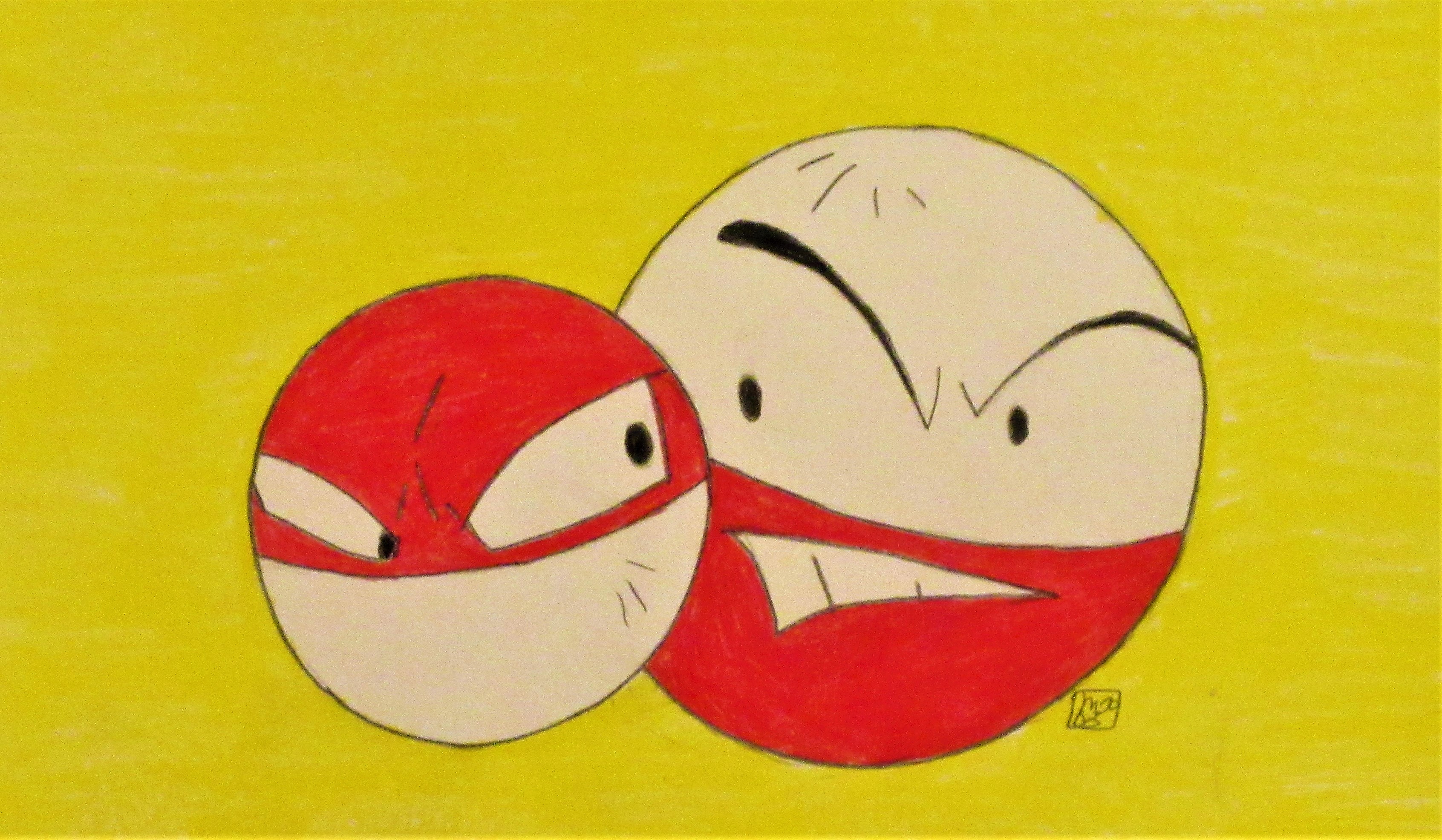 Voltorb and Electrode (Fan-art)