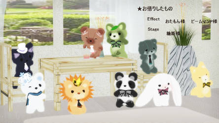 Stuffed toy set (fix)-blue demon dl