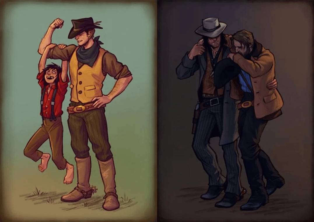 Arthur and john throughout the years (RDR2) by Dovakiin68 on DeviantArt
