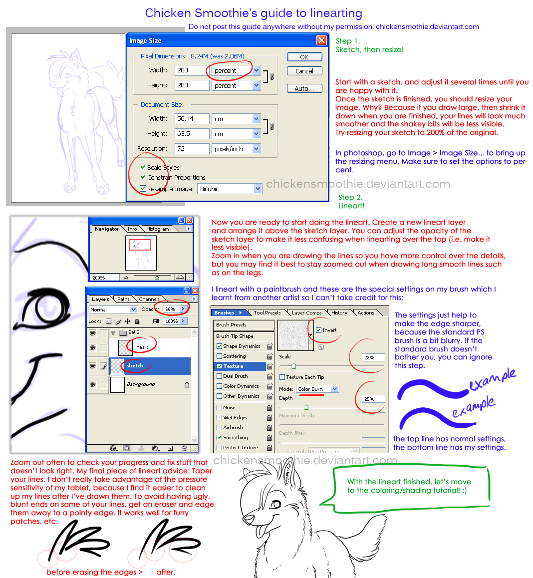 Line Sprite Tutorials Lineart Tutorial by chickensmoothie on DeviantArt