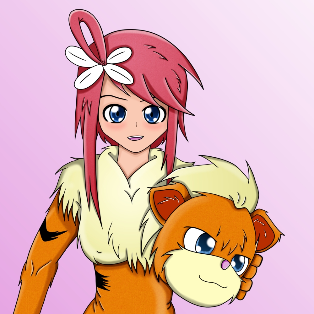 Skyla as Growlithe