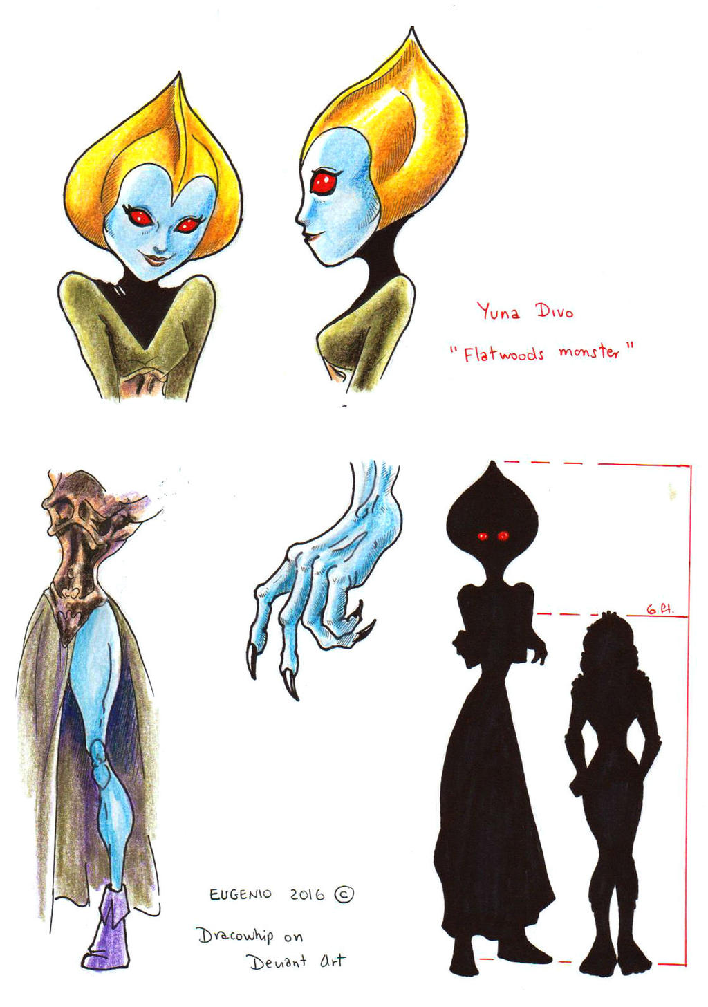 Cryptids sheet 04 Flatwoods Monster by Dracowhip on DeviantArt