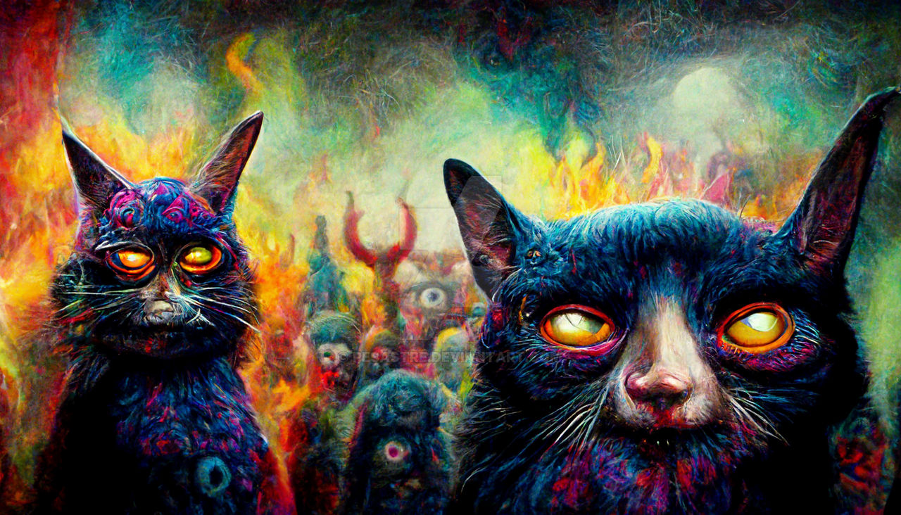 Demonic Ritual Cat Scratch Demonic Cats by pesastre on DeviantArt