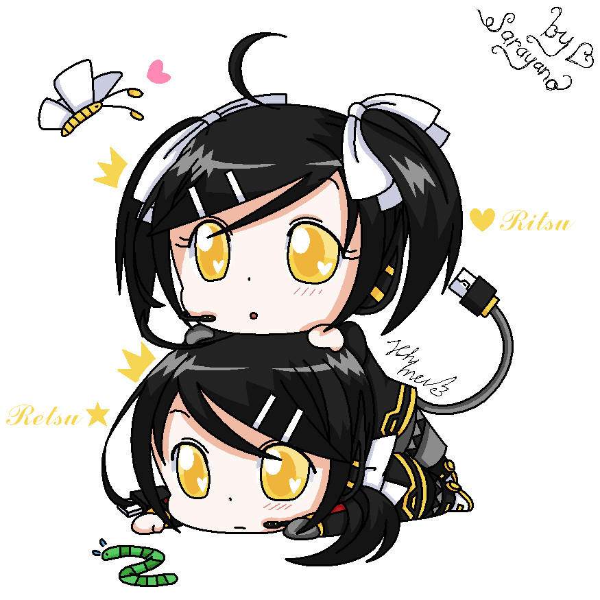 Ritsu x Retsu (Chibi twin) by SarashinaKayano on DeviantArt