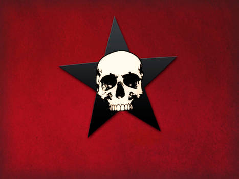 Black star and scull