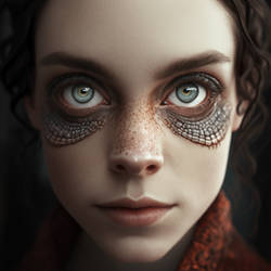 woman eyes reptilian mental ray render HDRI