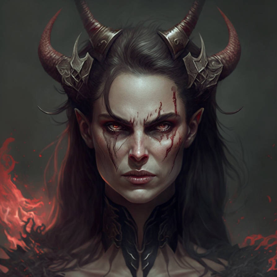 Devil Horns Lady at William Gainey blog