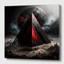 Pyramid Quartz Red And Black And Metal On Planet12