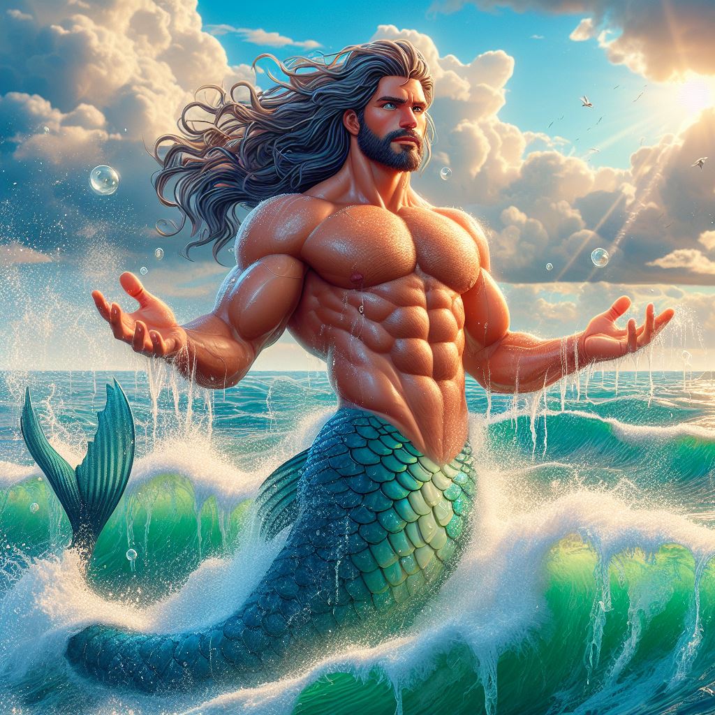 Mermen Center Handsome merman by stuartpierce on DeviantArt