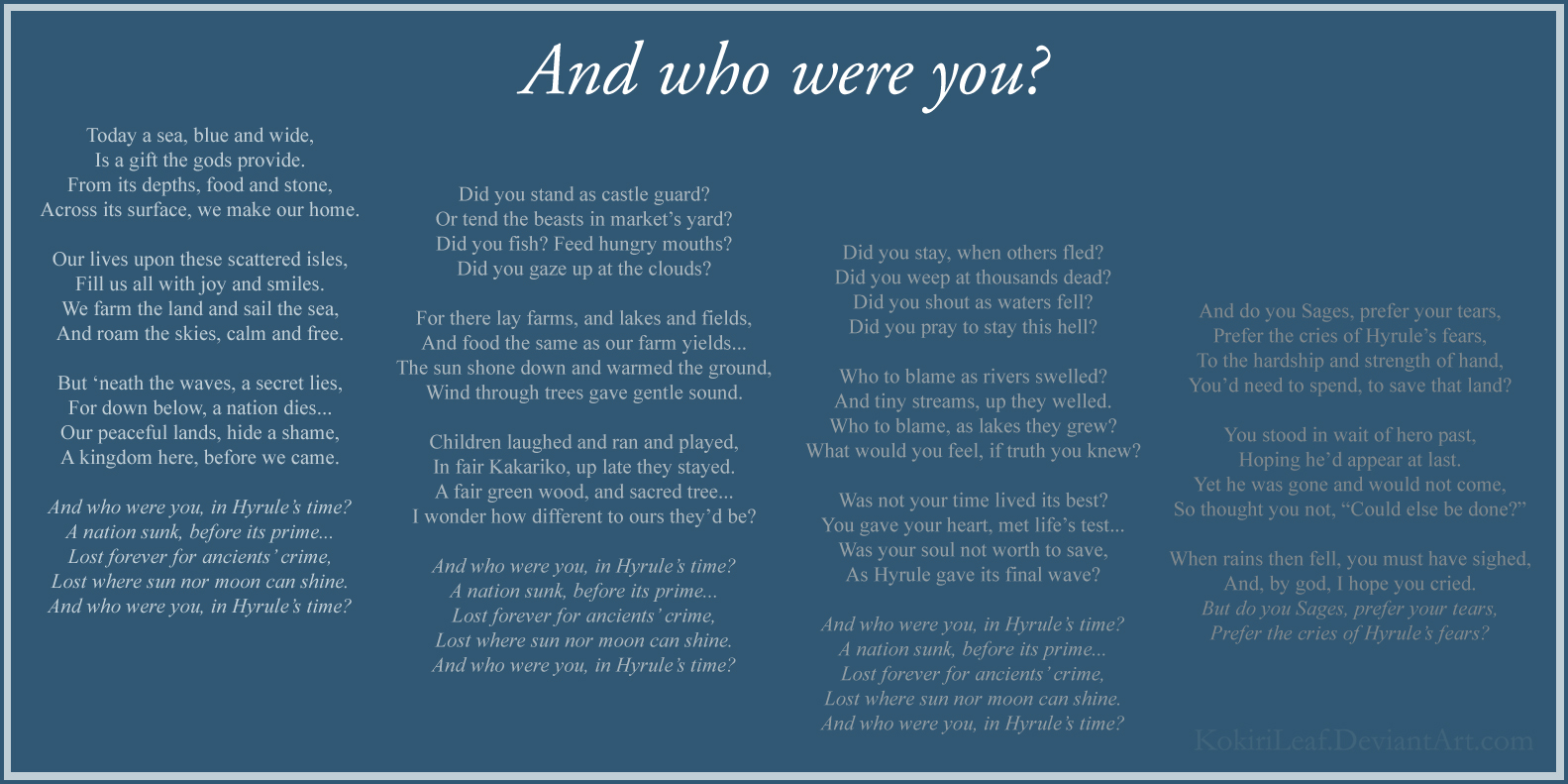 And who were you?