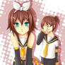 -- Twins cosplaying Twins --