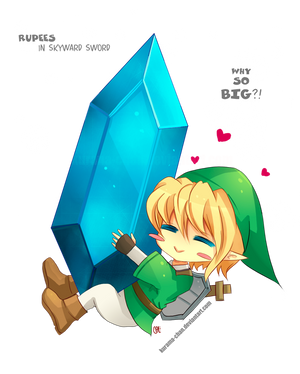 -- Chibi Link and Big Rupee --