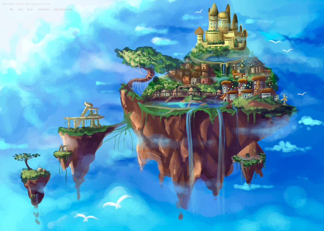 -- Background practice - Floating island --
