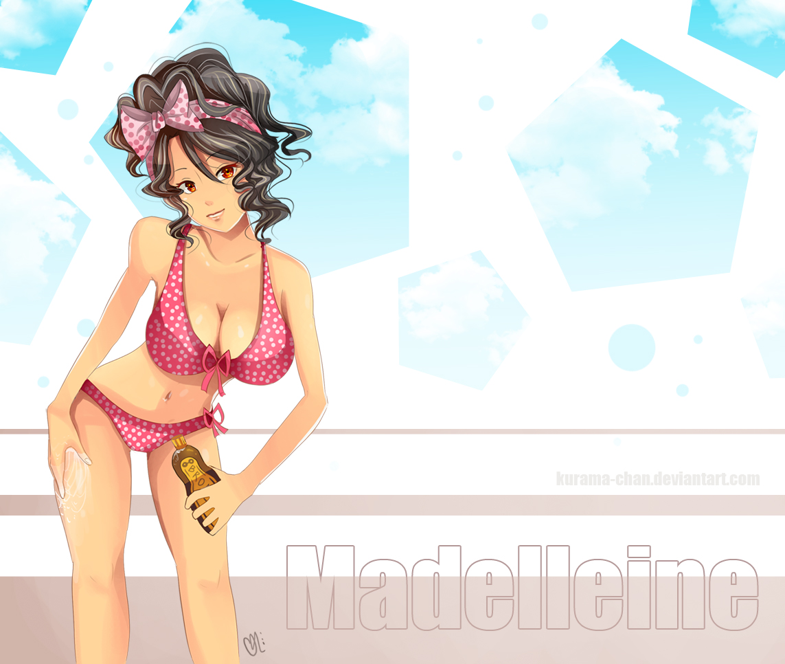 -- Madelleine on the beach --