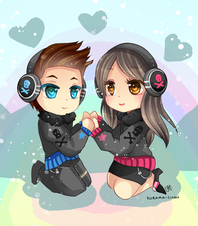 -- Chibi couple commission for mariekythe --