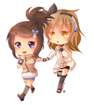 -- Chibi friends commission for VanilleCream -- by Kurama-chan