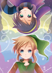 -- Zelda A Link Between Worlds : Link and Ravio --