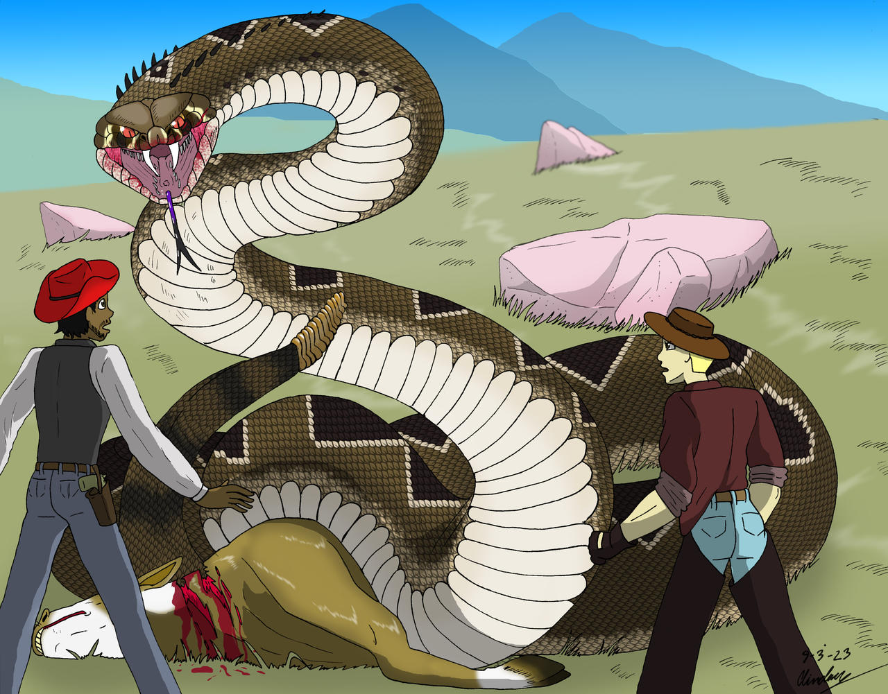 Datwing Rattlesnake Serptember Day 5: Diamondback Rattlesnake by clinclang on DeviantArt