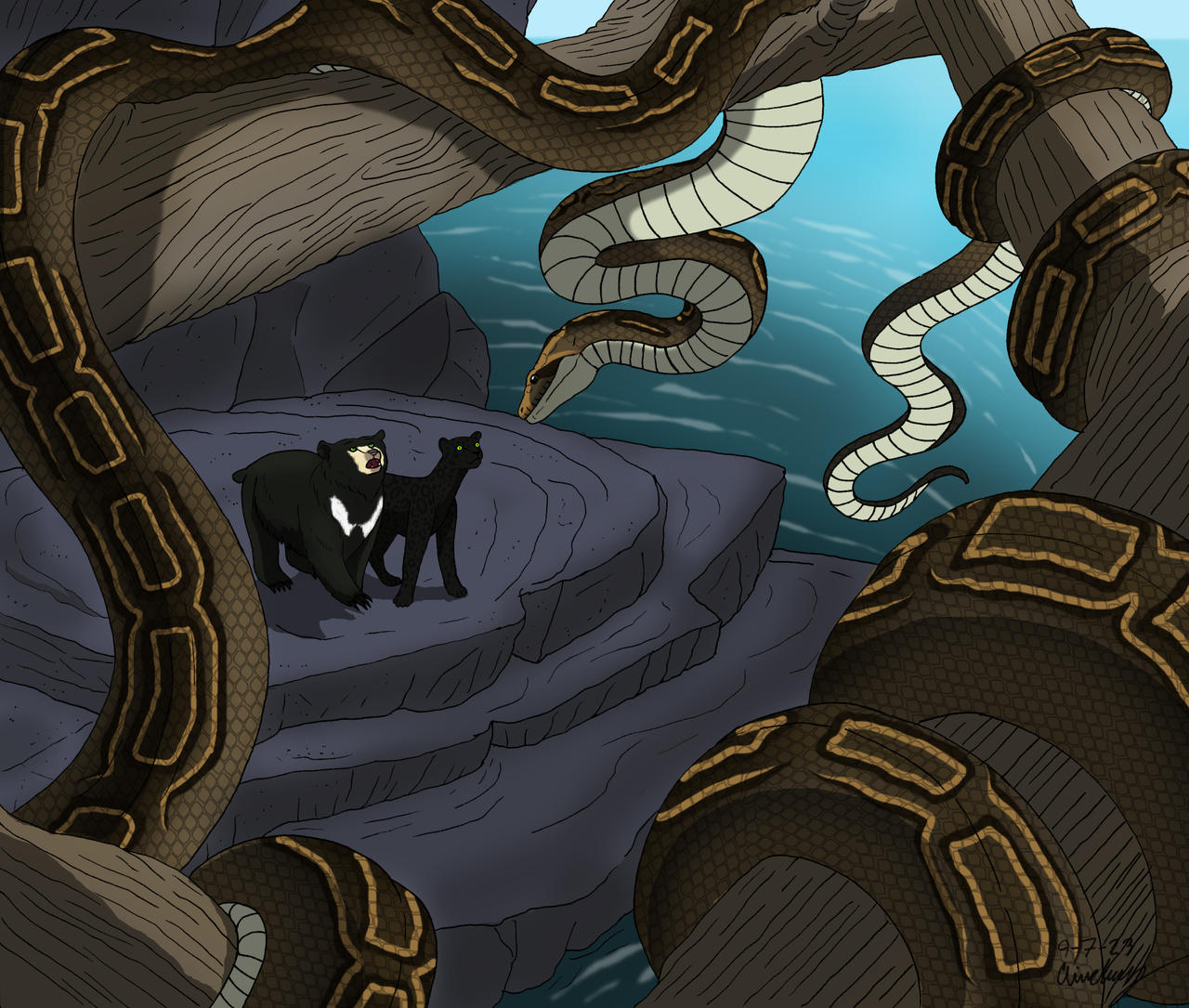 Serptember Day 8: Rock Python by clinclang on DeviantArt