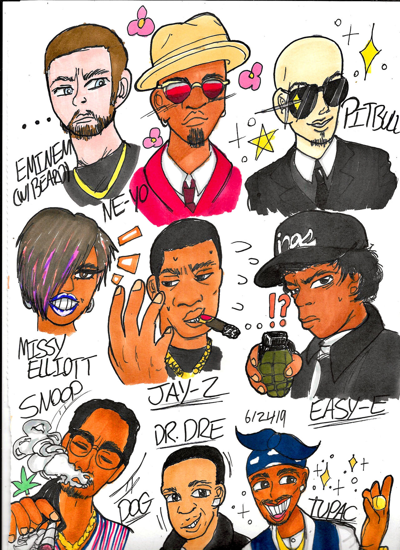 90s and 00s American Rap Artists (Practice) by 1ND1GO-ST4RDROP on ...