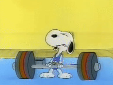 Snoopy Weightlifting (animated) by eortiz96 on DeviantArt
